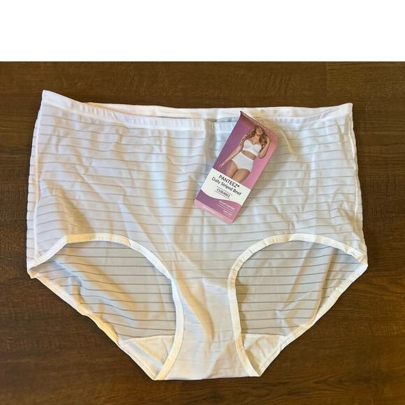 CURVEEZ Daily Striped Briefs White 3XL - Picture 3 of 6